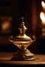 Placeholder: cinematic photo of a stunning Aladdin lamp with a fire out part