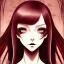 Placeholder: gothic girl, Junji Ito style, darkred tones,