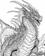 Placeholder: real big dragon coloring page,easy to color,no black at all