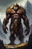 Placeholder: fantasy concept art, mountain titan