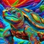 Placeholder: Drawing of a turtle with a colorful background, turtle, turtle, art by Alessandro Pautoso, drawing by Android Jones, spectacular colors hyper realism, adult turtle, colorful!! Highly detailed, colorful hyperrealism, highly detailed bright colors, by Derek Zabrucki, by Tony Sartt, anthropomorphic salamander, world-themed turtle, hyper-detailed colorful