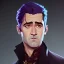 Placeholder: Portrait of a 30 year old warlock like Colin Farrell, Sherlock Holmes and Mary Poppins