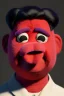 Placeholder: Waist up muppet Portrait, Kim Jong-un as muppet doll, black suit, photo studio, red background, unreal engine 5, concept art, art station, god lights, ray tracing, RTX, lumen lighting, ultra detail, volumetric lighting, 3d.