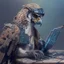 Placeholder: A falcon as a hacker using hacker gadgets