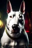 Placeholder: portrait of bull terrier in futurama theme