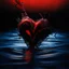 Placeholder: electric heart black and red water