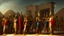 Placeholder: Phoenician soldiers received by the Pharaoh of Egypt for dinner