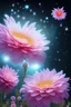 Placeholder: Many beautiful and big cristal flowers in a field grande luminosa, papillon cristalli luminosi, SWANN, cielo rosa blu, pieno di dettagli, sole liscio e luminoso ， atmosfera di luce soffusa, effetto luce ，shooting star pink, river, cascade