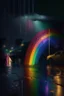 Placeholder: rainbow at rainy midnight