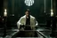 Placeholder: Still frame of Tom Hardy as Father Alexander Anderson from the live action "Hellsing" movie based on the anime of the same name. He is throwing glowing daggers