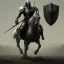 Placeholder: franz frazetta style, knight with sword and shield, dark soul like