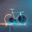 Placeholder: minimalistic bicycle digital art. Futuristic