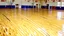 Placeholder: lady dirties wood floor in gym