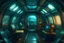 Placeholder: a look from the inside of a futuristic submarine, hyper realism, photo realism, realistic lighting, realistic color grading