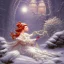 Placeholder: Fantasy snow blossoms, red tips, Catherine Abel style. trending on Artstation extremely detailed intricate very attractive award winning ultra detailed high definition crisp quality colourful Thomas Kinkade