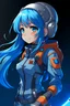 Placeholder: فتاة في زي الفضاء بطابع انمي