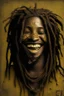 Placeholder: ethiopian dreadlock kintsugi face albumart smiling