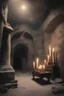 Placeholder: Background image, inside the catacombs of an ancient castle. Candles and dust, a coffin made of polished ebony