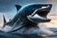 Placeholder: Black shark in 8k venom drawing, symbiote effects, blue lights, sea, intricate details, highly detailed, high details, detailed portrait, masterpiece,ultra detailed, ultra quality