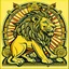 Placeholder: Art deco design of a lion eating a sun