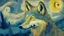 Placeholder: a wolf in van gogh style