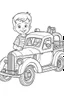 Placeholder: Outline art for coloring page OF A POPULAR TOY IN 1950 FOR A LITTLE BOY IN THE UNITED STATES OF AMERICA, coloring page, white background, Sketch style, only use outline, clean line art, white background, no shadows, no shading, no color, clear