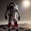 Placeholder: an astronaut in moon, full body, highly detailed, kente, black puffer jacket, 3d render