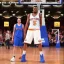 Placeholder: the world's tallest man playing basketball for the new york Knicks