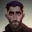 Placeholder: Portrait of a 30 year old warlock like Jake Gyllenhaal and Sherlock Holmes