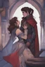 Placeholder: A couple from the dnd game curse of Strahd kissing