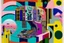 Placeholder: teleport machine in the style of Eileen Agar