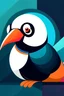 Placeholder: Combine three basic geometric shapes (e.g., circle, triangle, square) to create a unique painting Atlantic Puffin logo. Play with symmetry and repetition.