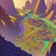 Placeholder: stylized,canyon,scifi,dungeons map,futuristic,roboquest,top view,4k,details stylized