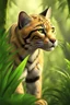 Placeholder: An animation of a beautiful jungle cat, front view