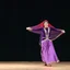 Placeholder: lady in azeri dance custum change clothing color to cyan and red