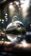 Placeholder: portrait of swan inside a boat crystal ball hanging from a tree in the mountain , shot on Hasselblad h6d-400c, zeiss prime lens, bokeh like f/0.8, tilt-shift lens 8k, high detail, smooth render, down-light, unreal engine, prize winning