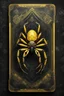 Placeholder: sacred geometry framed playing card, black and yellow crab ant spider with shadows boss card in the style of Giger and fallout 4 ,,bokeh like f/0.8, tilt-shift lens 8k, high detail, smooth render, down-light, unreal engine