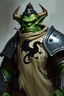 Placeholder: Dungeons and Dragons Orc soldier wearing armor with a tabard with a black dragon on it