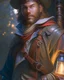 Placeholder: Man adventurer figure, product shot, oil painting, whelan, beautiful lighting, fantasy, d&d, masterwork, realistic figure, realism, anthropomorphic figure,