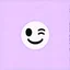 Placeholder: AI LOGO simple, winking face happy