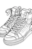 Placeholder: outline art for Shoes coloring pages with sitch, white background, Sketch style, full body, only use outline, dementia patients style, clean line art, white background, no shadows and clear and well outlined.