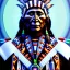 Placeholder: native American chief, futuristic setting