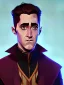 Placeholder: Portrait of a 30 year old strange gay warlock like Jake Gyllenhaal