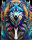 Placeholder: Beautiful wolf colorful art Deco, full body, amazing artwork, hyper detailed, ultra maximalist quality, 12k