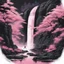 Placeholder: photo real, art, fantasy, pink, black, waterfall, katana, beautiful style, Japan