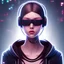 Placeholder: Cyberpunk hacker teen girl