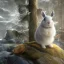 Placeholder: white rabbit, natural pigment, extremely sharp detail, finely tuned detail, ultra high definition, 8 k, unreal engine 5, ultra sharp focus, winter ambiance