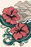 Placeholder: black outline hibiscus and wave with "Charmed by Lexi" as a caption