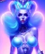 Placeholder: Sexy alien princess warrior blue skin neon hair diamont outfit