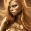 Placeholder: perfect face avril lavigne, golden statue, xtreme detailed